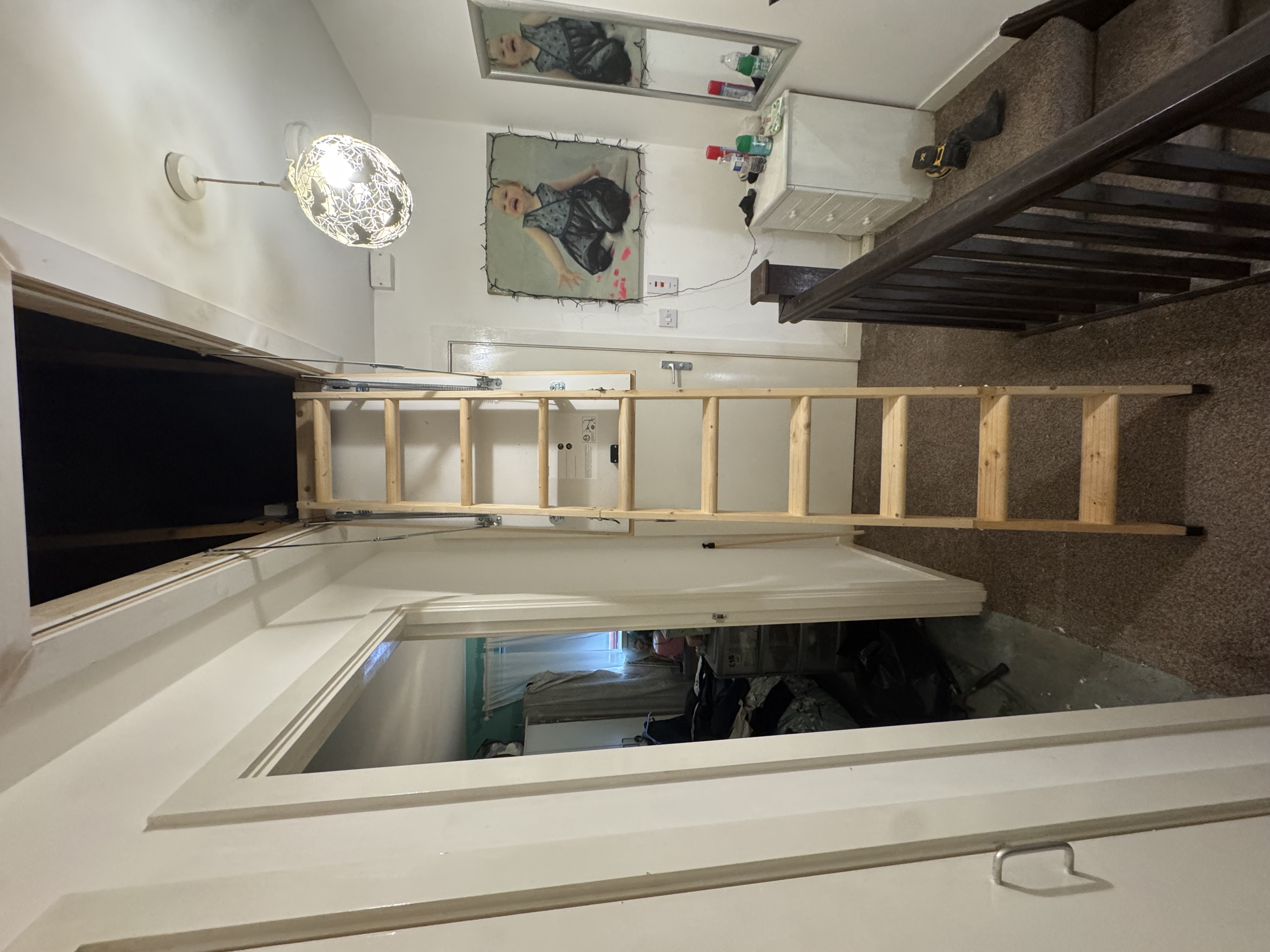 Loft ladder and hatch installation